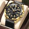 CAREKISO Business Luxury Men's Clock Waterproof Luminous Date Men Wristwatch Sports Leather Quartz Fashion Watches For Man Reloj