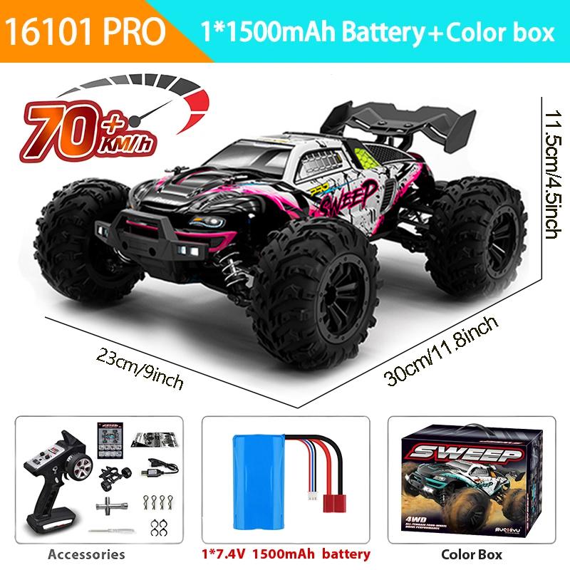 4WD 1:16 70 км/ч Супер Бесколлекторная 50 км/ч Коллекторная Радиоуправляемая Машинка 4x4 Внедорожник Пульт Дистанционного Управления Высокоскоростной Дрифт Гоночный Грузовик Игрушка Цветная Коробка