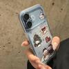 Милый чехол для телефона KT Cat Снеговик, Совместим с Apple 17/16 Pro Max, iPhone 15/14 Прозрачная серия, Подходит для больших окон