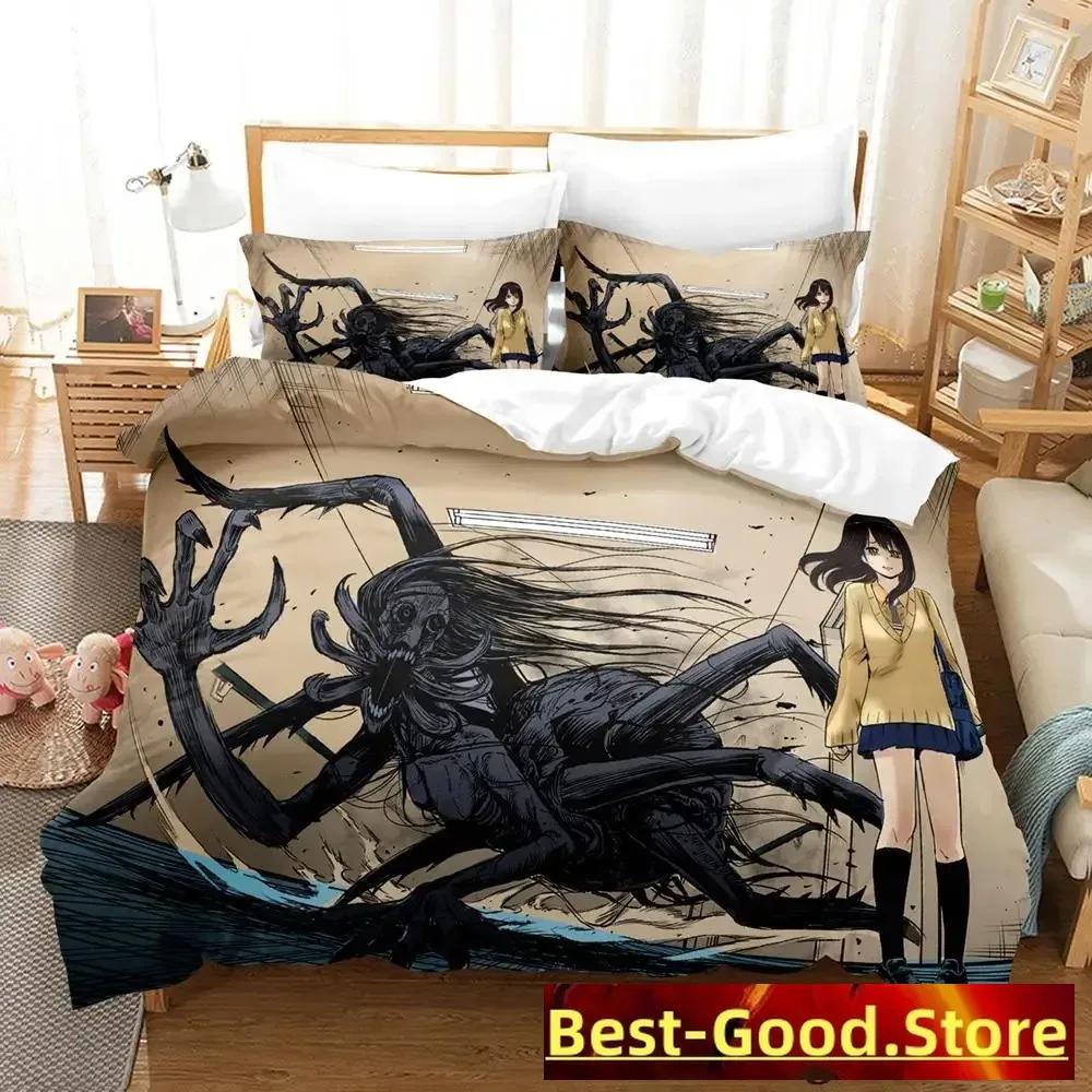 Mieruko chan Комплект постельного белья Single Twin Full Queen King Size Комплект постельного белья Adult Kid Bedroom Duvetcover Sets Anime Parure de lit Bed