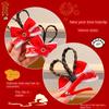 2pcs Chinese Style Ancient Style Hairpin Bow Wig Braid Hairpin Princess Children Red Hairclip