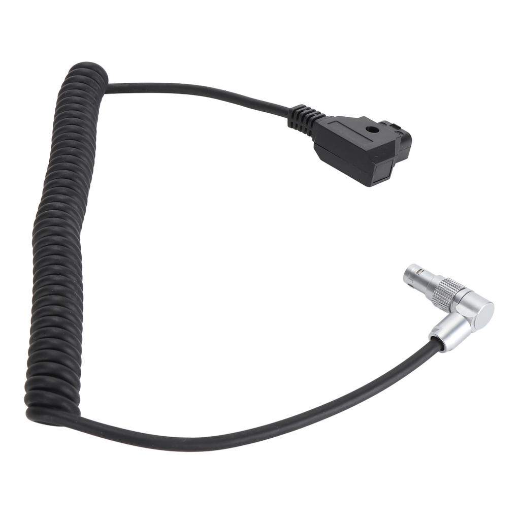 2 Pin Female To D Tap Power Cable Rotatable Right Angle V Mount Coiled SLR Camera Power Cord for