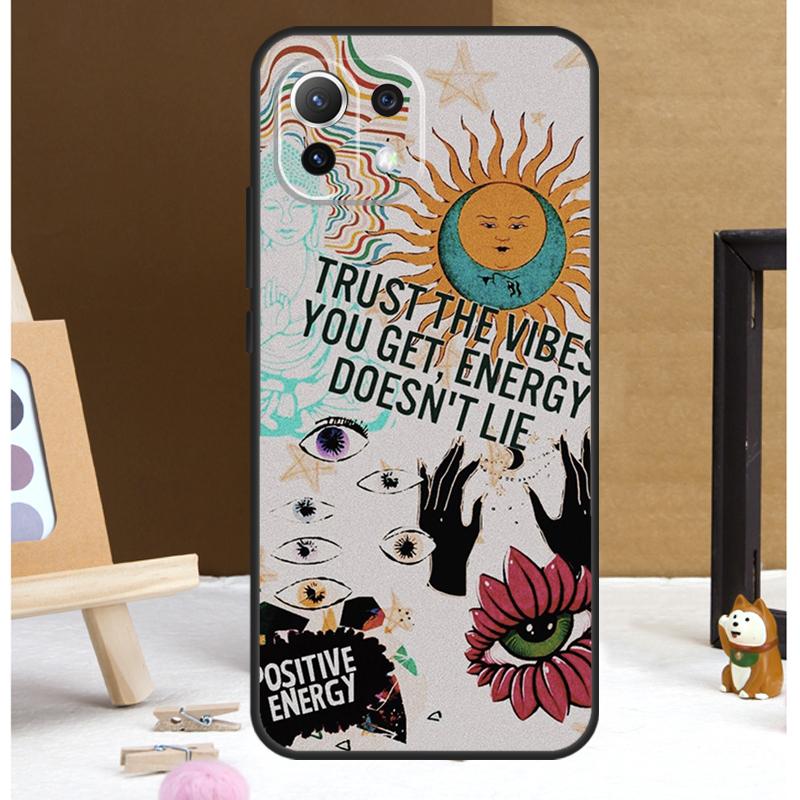 Positive Good Vibe Quote Case For POCO M6 X3 X5 X6 Pro F3 F5 M5s Cover For Xiaomi 13T 12T 11T 14 Pro 12 13 Lite Case