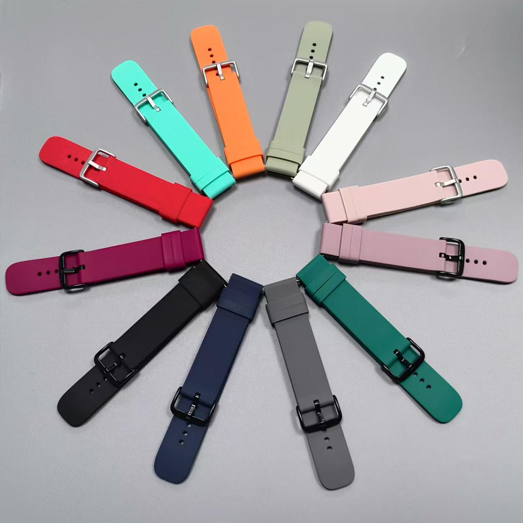 22 20mm Silicone Strap For Xiaomi Watch Band S4/S2 46mm/Mi Watch Color 2/S1 Pro Wristband For Amazfit Bip 6/GTR 4/GTS 4 Bracelet