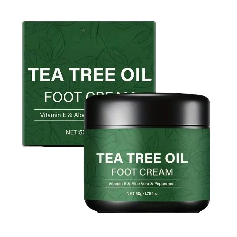 Tea Tree Oil Foot Cream for Dry Cracked Feet, Moisturizing & Non-Greasy Daily Foot Care