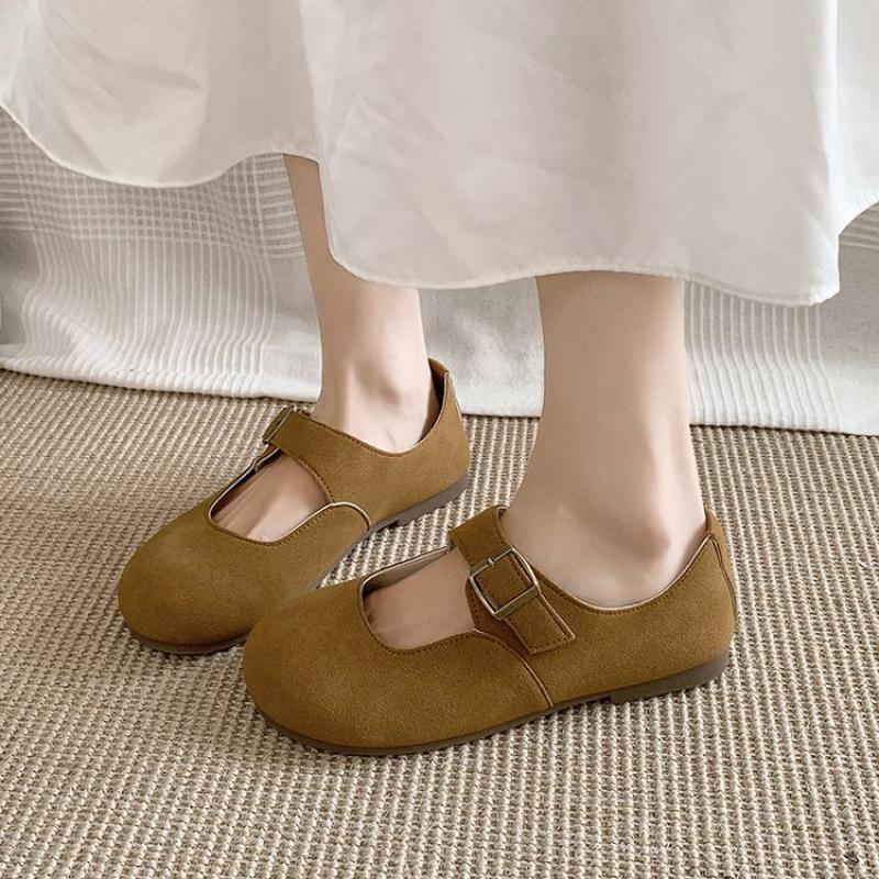 Женские замшевые туфли Мэри Джейн в стиле ретро, лесной стиль, весна-осень, мягкая подошва, лоферы с одним ремешком, одинарная обувь