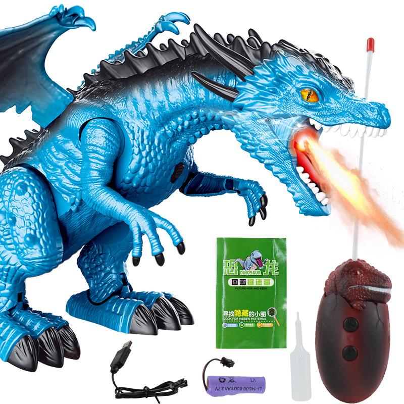 Electric Remote Control Dinosaur, Infrared Remote Control Spray Dragon, Lighting And Sound Simulation Animal Model Children
