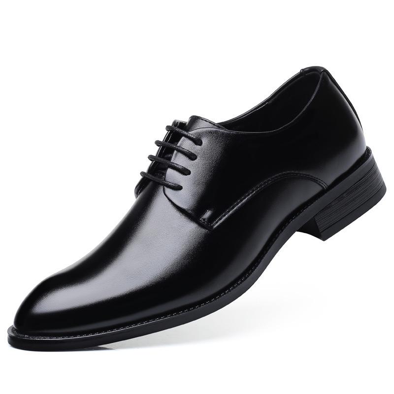 Men Breathable Leather Shoes Formal Business Shoes Pointed Toe Lace Up Wedding Shoes Men Large Size Amazon Shoes for Men