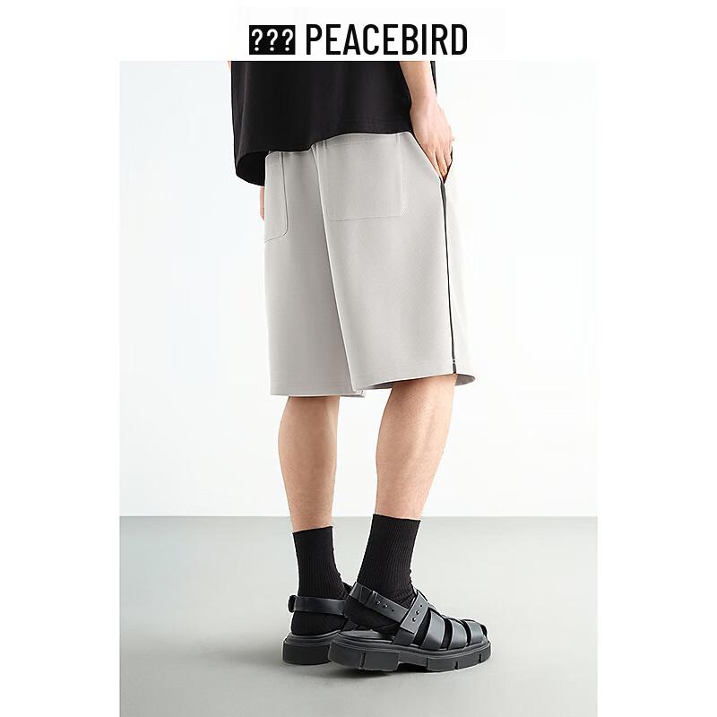 Мужские вафельные жаккардовые свободные шорты-бермуды PEACEBIRD