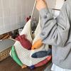 Yogodlns Новая рыба Милая Крючком Сумка-тоут Большая Вместимость Повседневная Плетеная Сумка на Плечо Многоцветная Ручная Работа Вязаная Сумка