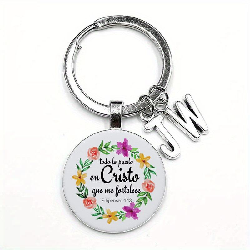 JW Алфавит Он Будет JWORG Время Драгоценный Камень Брелок JW Брелок Иисус Брелок