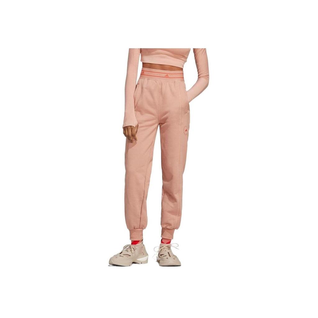 adidas Женские спортивные брюки-джоггеры Stella McCartney, удобный крой, мягкая вязка, цвет миндальный HR2190