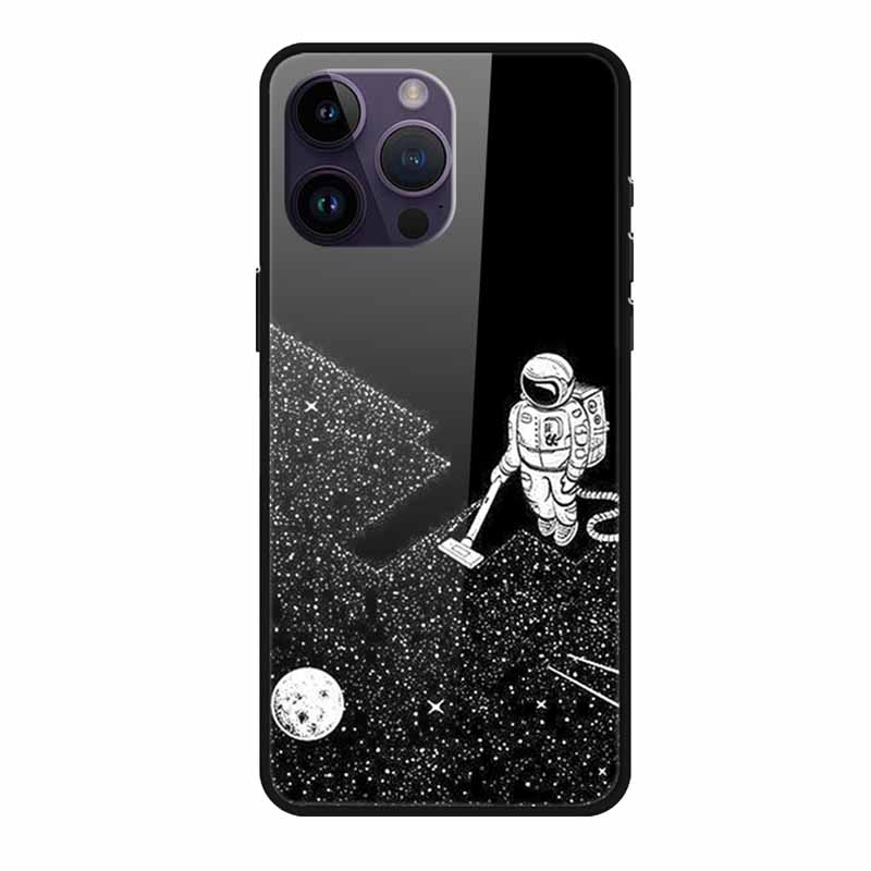 Стеклянная задняя крышка для чехла телефона iphone 16 Pro Max 16Pro Max Жесткий закаленный стеклянный чехол Для iphone 15 Pro Max Чехол Мягкий бампер из ТПУ