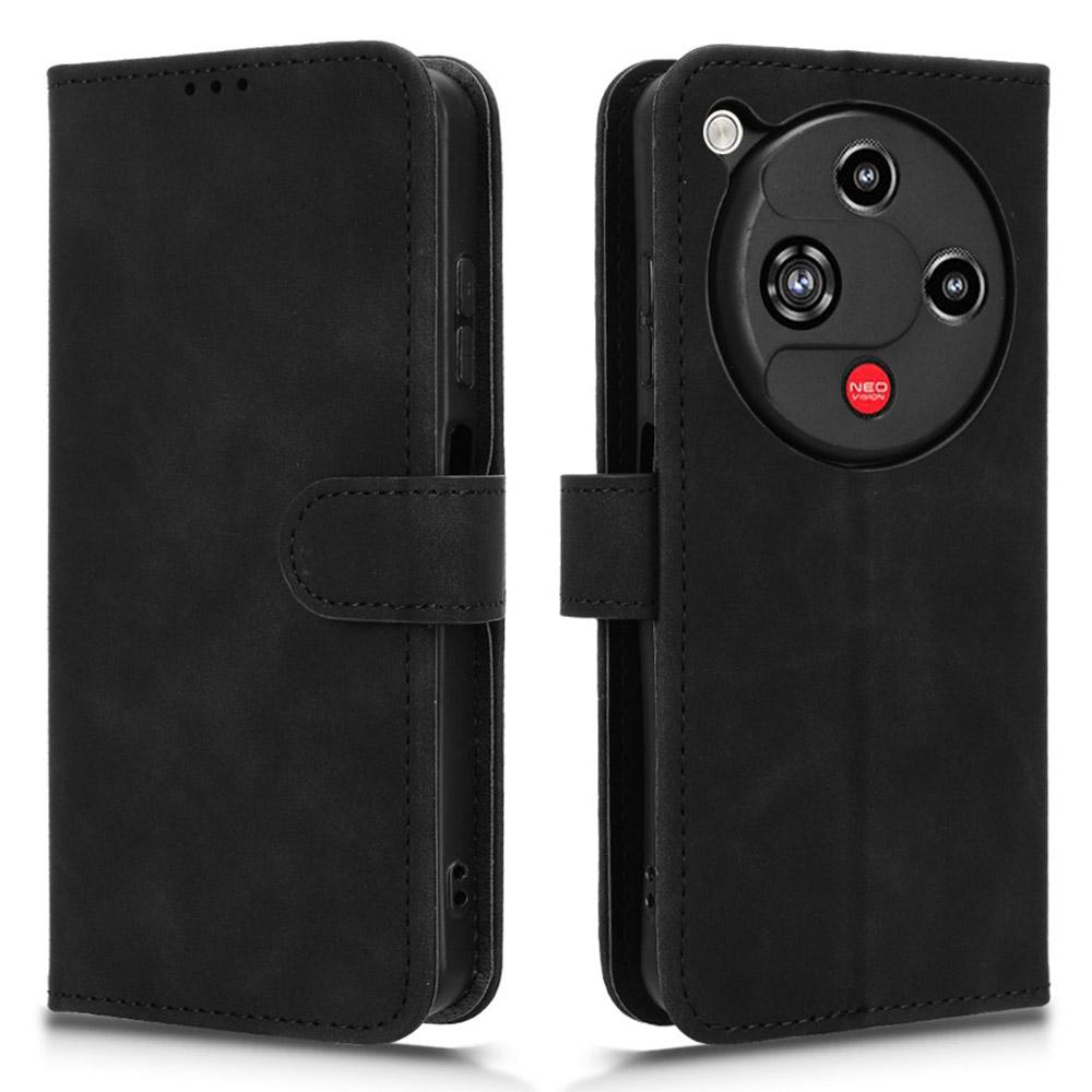 For ZTE nubia Focus 2 5G Leather Case Skin Feel Anti Drop Wallet Flip Phone Cover