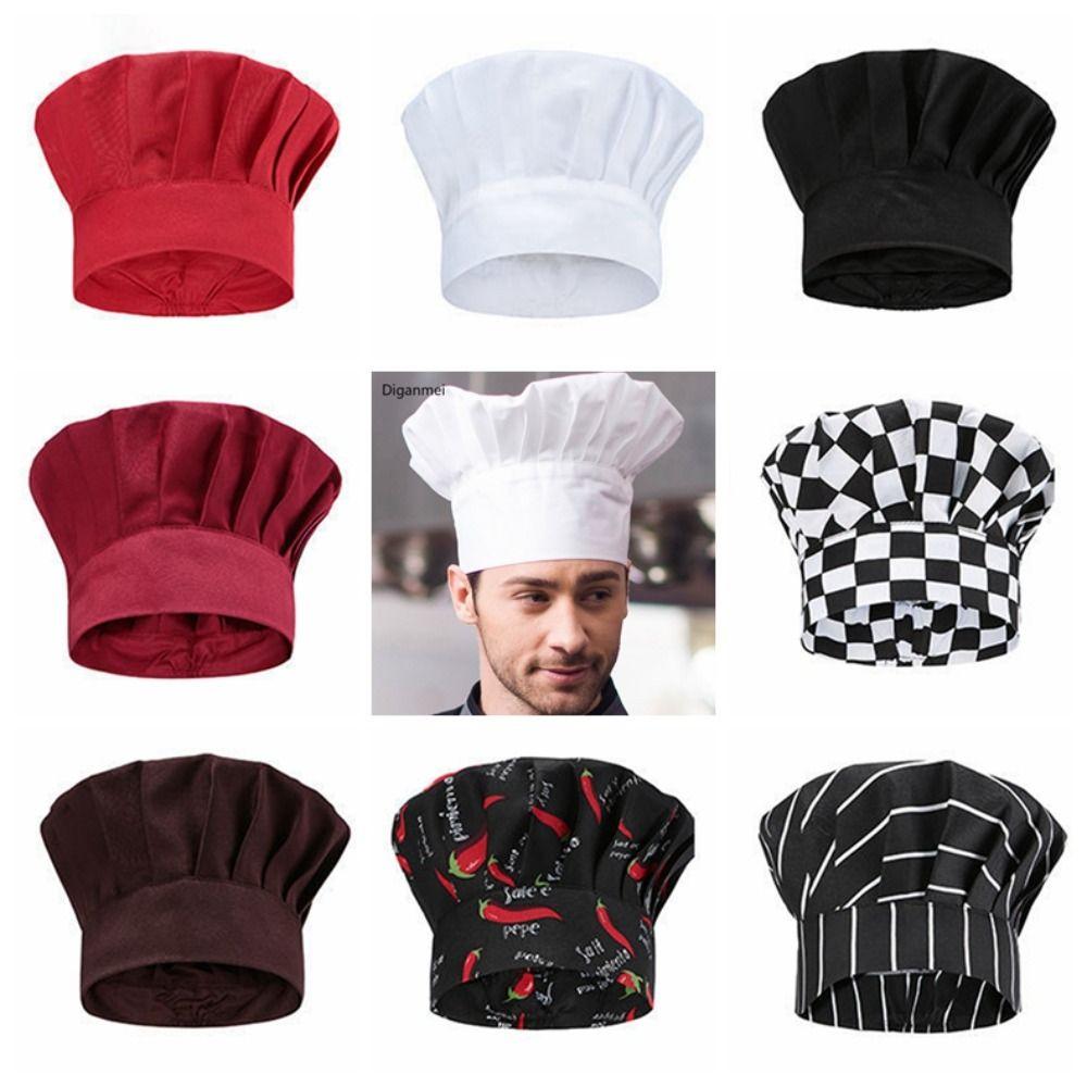 Многоразовая поварская шапка, моющиеся поварские колпаки, рабочая шапка, грибные колпаки, пекарня