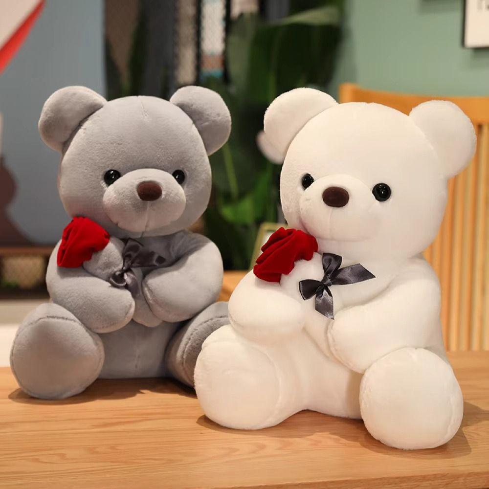 Cartoon Hug Bear Plush Doll Stuffed Animal Bear Plush Toy Rose Bear Plush Toy Valentine's Day