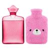 Samply Hot Water Bottle, Fillable with Hot Water, 1.8L Capacity, Cute Cover Included, Eco-Friendly, Energy-Saving, Cold Weather Protection, Gift (Bear