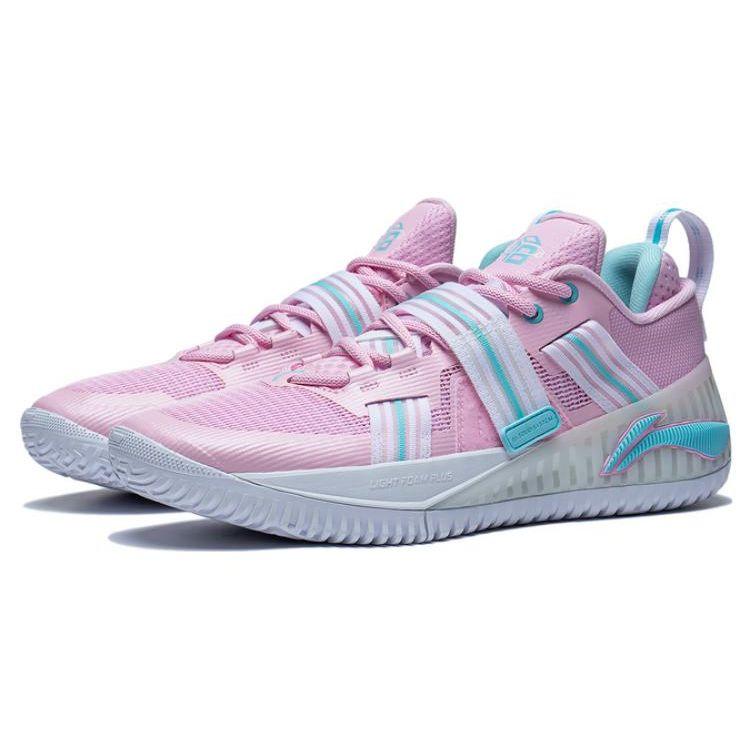 Кроссовки для баскетбола Li Ning Fury, повседневные, удобные, дышащие, с амортизацией из термополиуретана, с низким верхом, мужские, светло-розовые, ABFT019-6