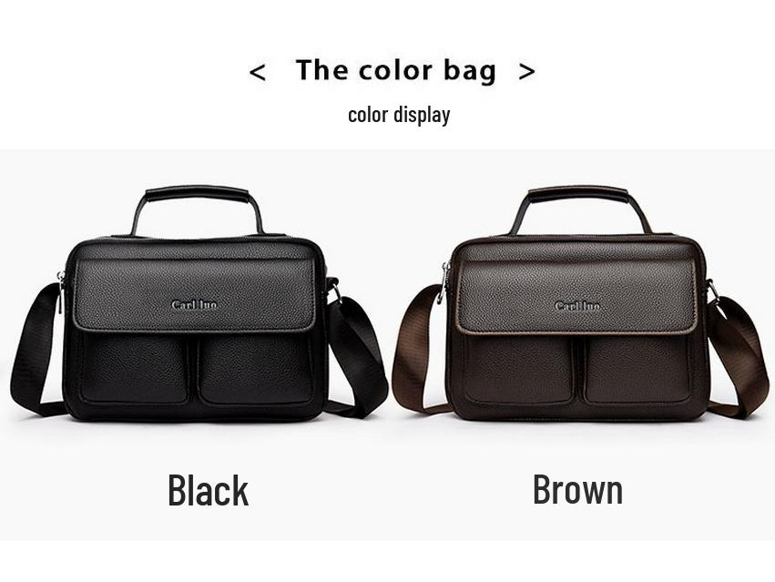 Мужская ретро деловая сумка-мессенджер через плечо большой вместимости