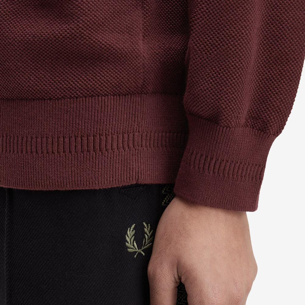 Fred Perry [Sharp] Вязаный джемпер с пике-стежком - Бордовый Afpm2531309-597