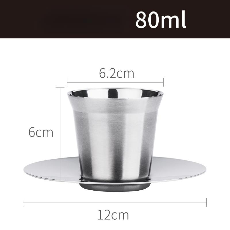 Двойные стенки из нержавеющей стали кружка для кофе 80 мл/160 мл портативная чашка дорожный стакан кувшин для кофе молочные чашки для чая офисные кружки для воды