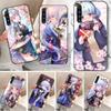 Kamisato Ayaka Genshin Impact Phone Case For Xiaomi Redmi Note 11 10 9T 8 7 Pro Redmi 10 9 9A 9C 8 7 6 Soft Black Phone Cover