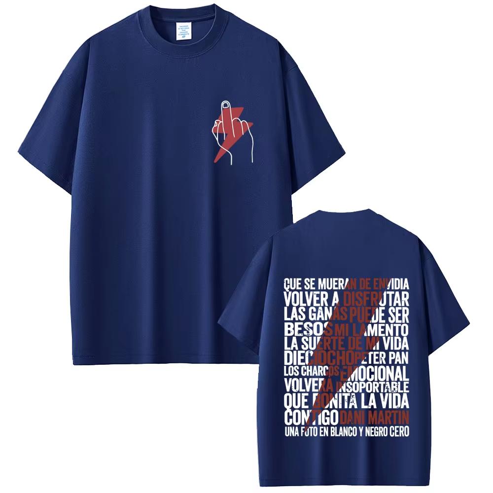Dani Martin La Montana Rusa Graphic Tshirt 2026 summer Men Women Fashion Short Sleeve Male Casual High Quality Soft Cotton Top