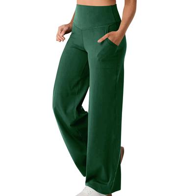 Осенние повседневные свободные прямые брюки однотонные с карманами женские брюки и капри