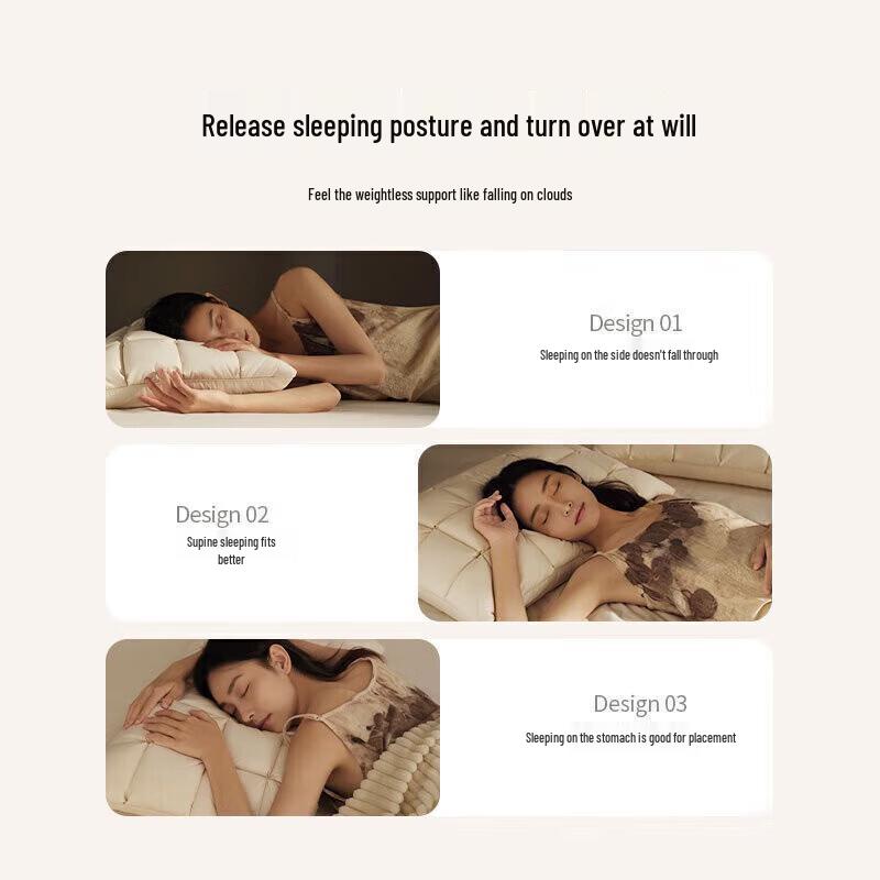 Премиальная подушка для спящих на боку с 95% белого гусиного пуха