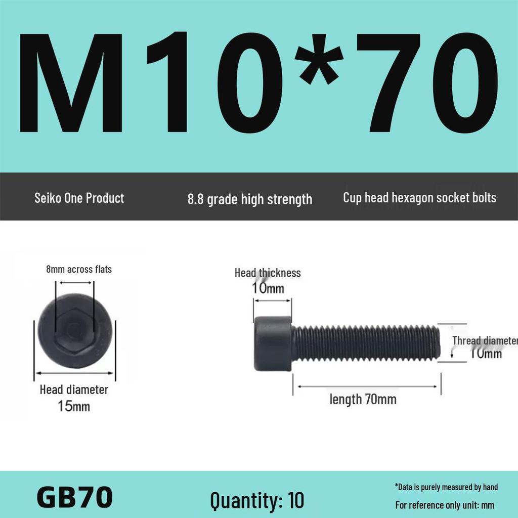 8.8 High-Strength Socket Head Cap Screw Bolt (M4-M16)
