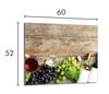 Стеклянная защитная панель для плиты 60x52 Дерево