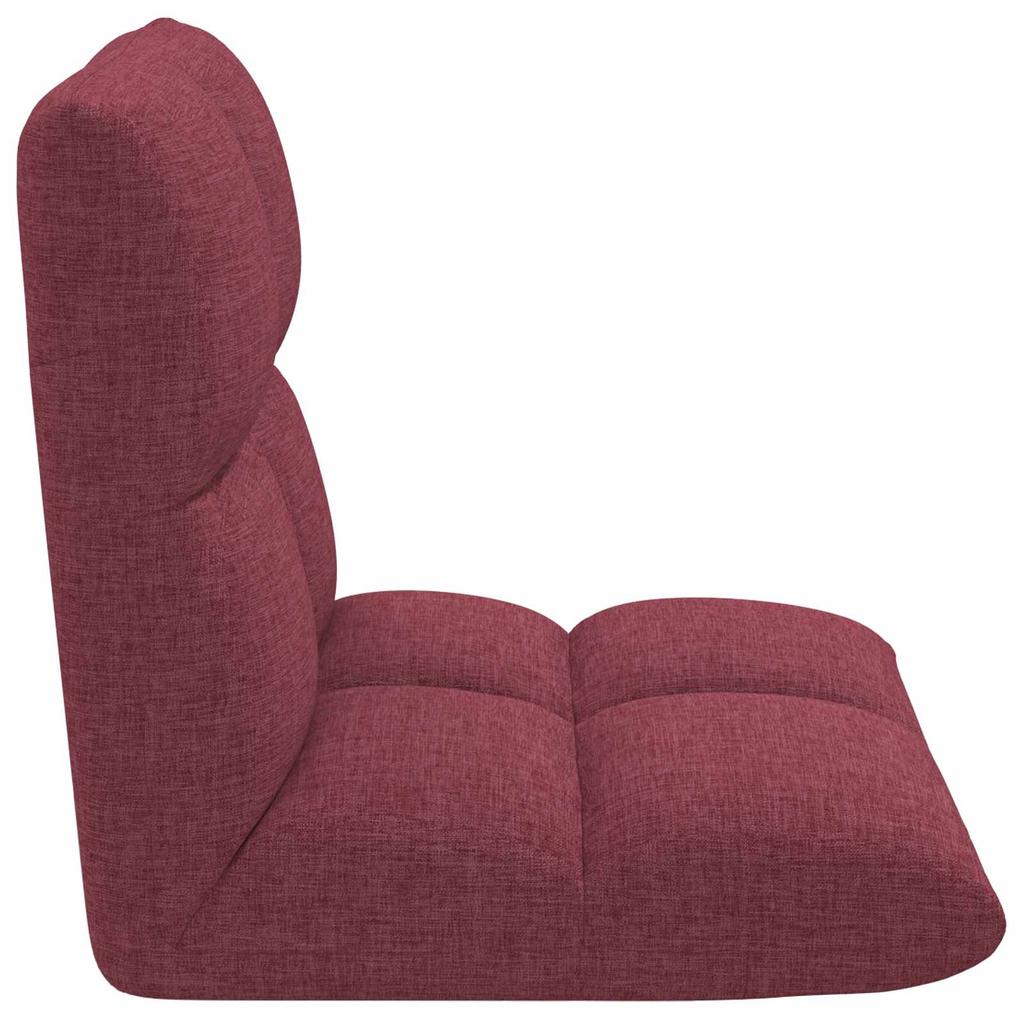 Adjustable Footstool Burgundy Fabric