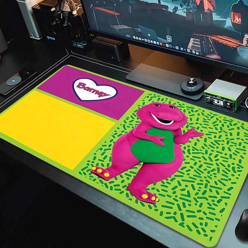 Barney Cartoon Color Mouse Pad Large Gaming Table Cushion Non-slip Laptop Tablet Big Mousepad XXL Mat Mini PC Playmat With Lock edge