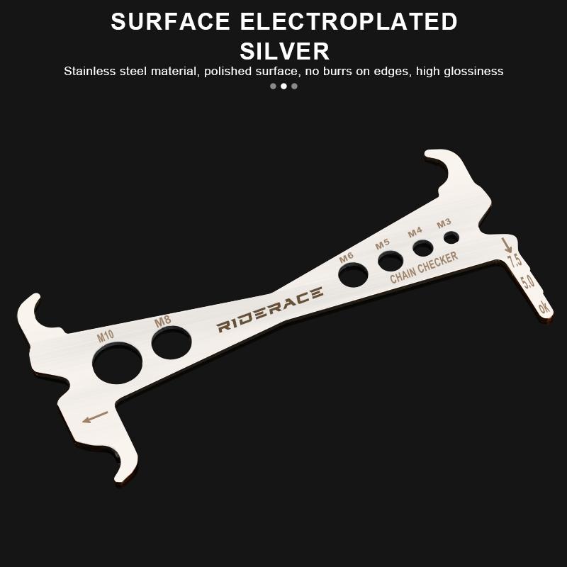 Индикатор износа велосипедной цепи, инструмент для ремонта цепи горного велосипеда из нержавеющей стали, измерительная линейка для велосипедных цепей