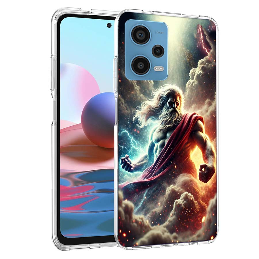 Статуя греческого бога Лицо Зевса Чехол для телефона Для Redmi Note 13 12 14 15 Pro Plus 13R 11 11T 11E 11S 10 Pro 10S 9 9S Чехол Мобильный Прозрачный ТП