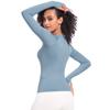 Auroth Long Sleeve Yoga Shirts With Thumb Hole Women Gym Sports Top Solid Color Running Slim Stretch Fitness Shirts