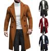 European 2024 Men's Double-Breasted Wool Overcoat In Stock