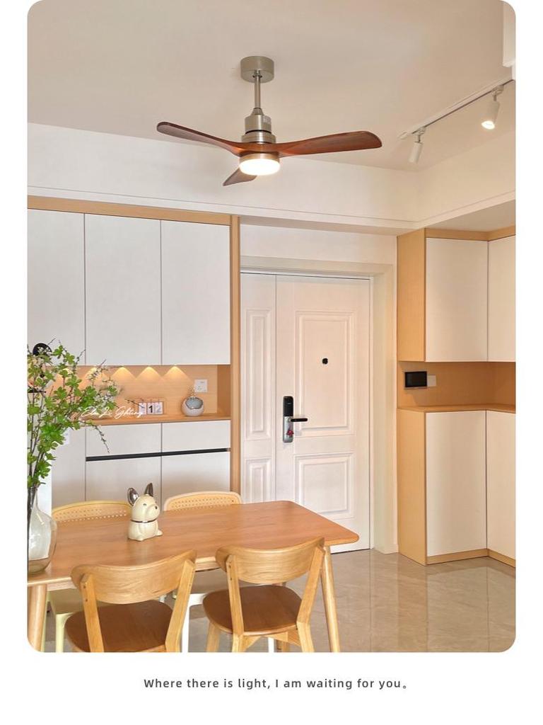 Французский потолочный вентилятор из массива дерева в стиле середины века для дома и ресторана