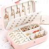 1pc Luxury Faux Leather Jewelry Storage Box Multi-Compartment Organizer for Earrings, Necklaces, Rings Portable For Home, Office, Travel Jewelry Box