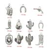 100g Western Cowboy Charm Set: Hat, Boots, Gun, Cactus & More DIY Alloy Jewelry Accessories