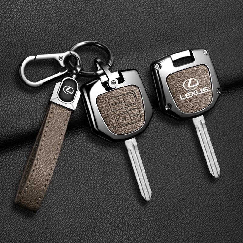 DMTZ1 Leather Car Straight Foldable Key Shell Modification for Lexus Old RX330 IS200 ES300 IS400 Key Cover Modification Accessories