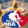 Custom Name Personalized NBA Print Round Rug, Versatile Home Decor Carpet, for Playroom, Apartment, Balcony, Entryway, Hallway Gift