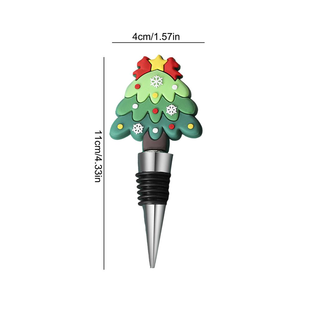 Christmas Red Wine Bottle Stopper Classic Christmas Element Crafts For Home Holiday Party Red Wine Bottle Decoration