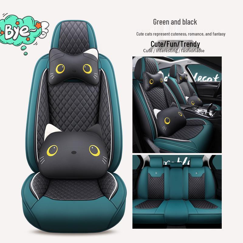 Cartoon Full Coverage Car Seat Cushion for All Seasons - Universal Fit