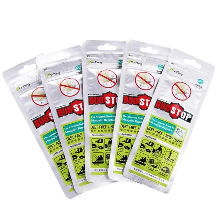 5pcs Mosquito Repellent Bracelet Non-Toxic Protection extérieure(Couleur aléatoire)