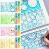 Multi Shaped Ruler Geometric Drawing Painting Drawing Template Learning Measuring Tool