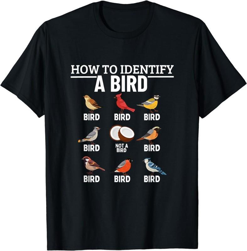 NEW LIMITED How To Identify A Bird Funny Bird Watching Theme Tee T-Shirt S-3XL