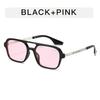 European American Style Men's Sunglasses Square Shape Double Bridge Sun Glasses for Women Vintage Classic Female Glasses