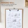 Low Profile A5 Wood Fiber Clipboard with Hanging Loop | Ideal for Home, Office, or Classroom Use, Writing Board, Cardboard