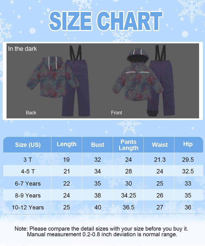 Hiheart Лыжная и сноубордическая одежда Пуховик и Идеально для снега Акихабара Размер 120 Детский комплект, Брюки для девочек, Комплект из 2 предметов, Игра, Цвет,